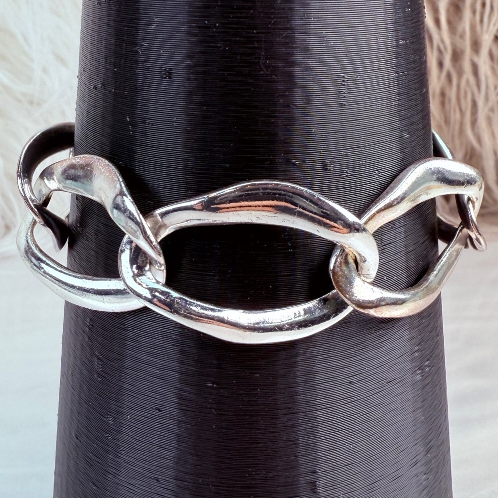 Vintage Silvertone, Chunky Chain, Toggle Closure … - image 1